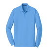 Port Authority Men's Azure Blue Ezcotton Long Sleeve Polo