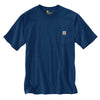 Carhartt Men's Dark Cobalt Blue Heather Workwear Pocket S/S T-Shirt