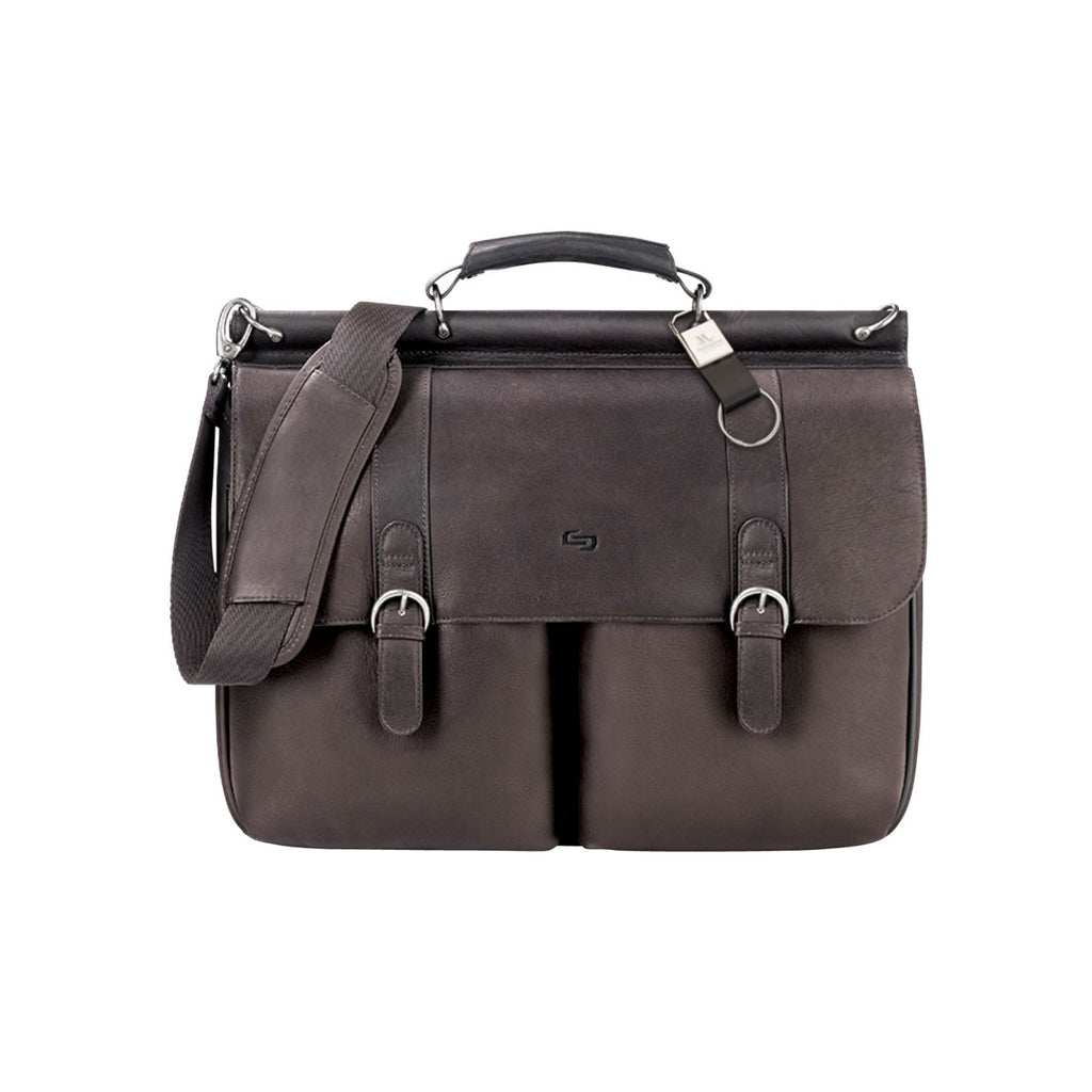 Solo Brown Warren Leather Briefcase