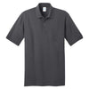 Port & Company Men's Charcoal Core Blend Jersey Knit Pocket Polo