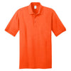 Port & Company Men's Safety Orange Tall Core Blend Jersey Knit Polo