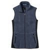 Port Authority Women's Navy Heather/Black R-Tek Pro Fleece Full-Zip Vest