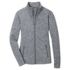 Port Authority Women's Grey Digi Stripe Fleece Jacket