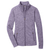 Port Authority Women's Purple Digi Stripe Fleece Jacket