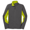Port Authority Women's Battleship Grey/Charge Green Core Colorblock Soft Shell Jacket