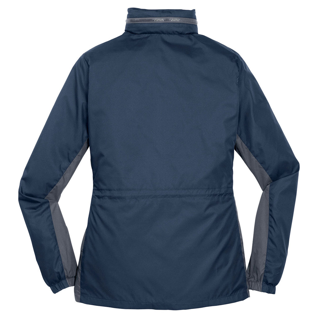 Port Authority Women's Dress Blue Navy/Battleship Grey Core Colorblock Wind Jacket