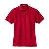 Port Authority Women's Red S/S Cotton Pique Knit Polo
