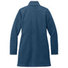 Port Authority Women's Insignia Blue Heather Arc Sweater Fleece Long Jacket