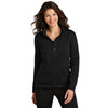 Port Authority Women's Deep Black Arc Sweater Fleece Jacket