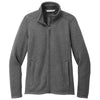 Port Authority Women's Grey Smoke Heather Arc Sweater Fleece Jacket