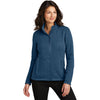 Port Authority Women's Insignia Blue Heather Arc Sweater Fleece Jacket