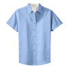 Port Authority Women's Light Blue/Light Stone Short Sleeve Easy Care Shirt