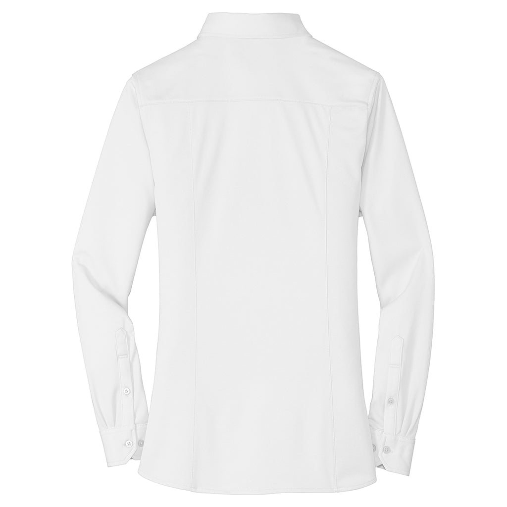 Port Authority Women's White Dimension Knit Dress Shirt
