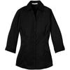 Port Authority Women's Black 3/4-Sleeve Blouse