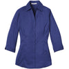 Port Authority Women's Mediterranean Blue 3/4-Sleeve Blouse
