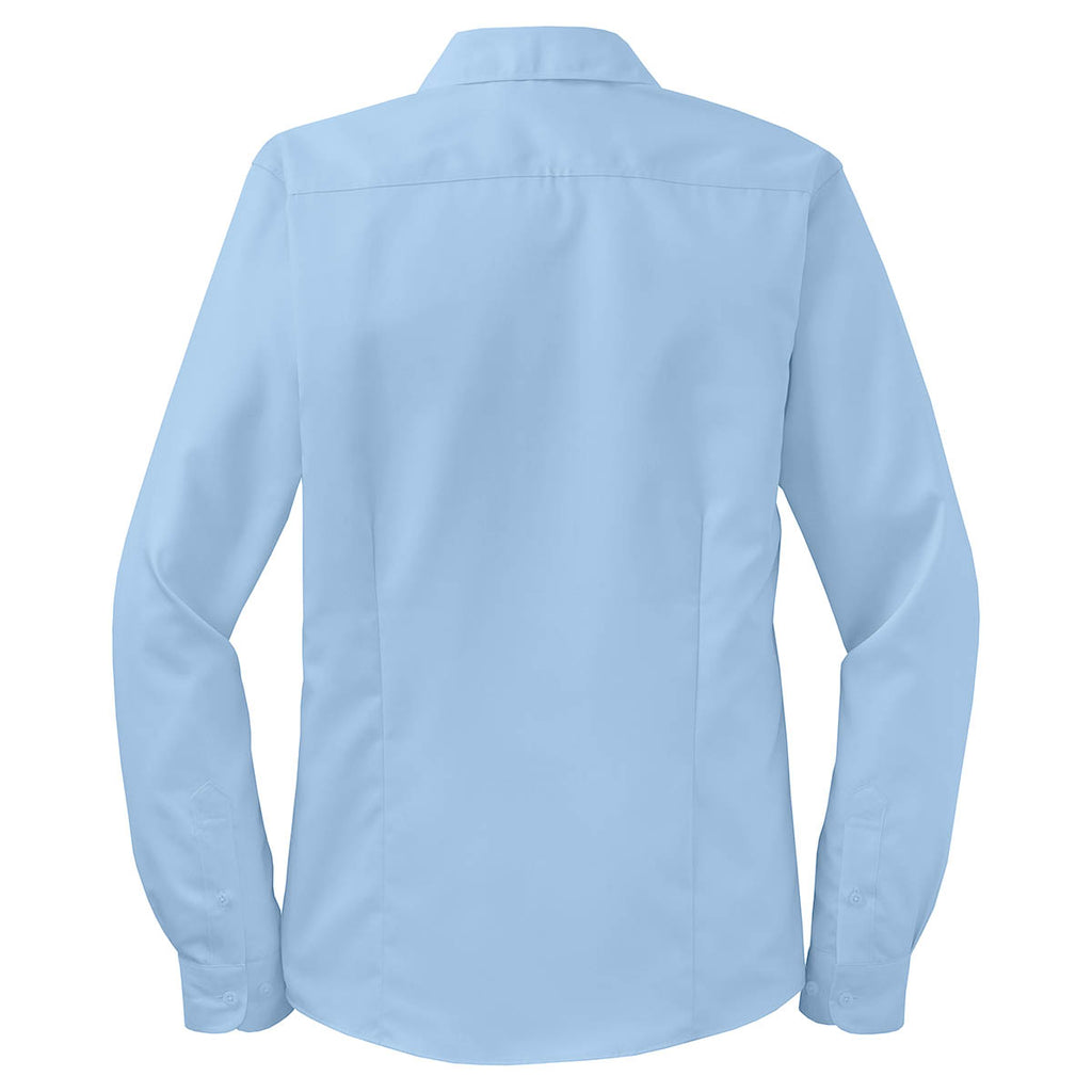 Port Authority Women's Sky Blue Long Sleeve Non-Iron Twill Shirt