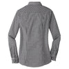 Port Authority Women's Black/Charcoal Long Sleeve Gingham Easy Care Shirt