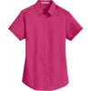 Port Authority Women's Pink Azalea Short Sleeve SuperPro Twill Shirt