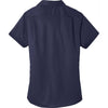 Port Authority Women's True Navy Short Sleeve SuperPro Twill Shirt
