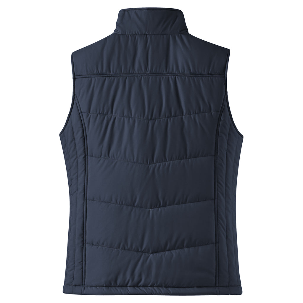 Port Authority Women's Dark Slate/Black Puffy Vest