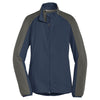 Port Authority Women's Dress Blue Navy/Grey Steel Active Colorblock Soft Shell Jacket