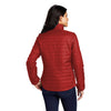Port Authority Women's Fire Red/ Graphite Packable Puffy Jacket