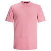 Bugatchi Men's Solid Pink Short Sleeve Crew Neck