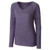 Cutter & Buck Women's College Purple DryTec Long Sleeve Victory V-Neck