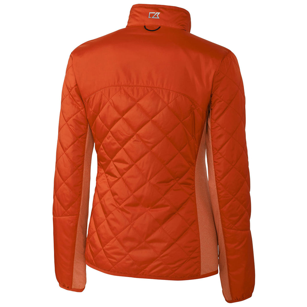 Cutter & Buck Women's College Orange WeatherTec Sandpoint Quilted Jacket