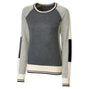 Cutter & Buck Women's Charcoal Heather Stride Colorblock Sweater