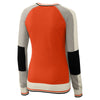 Cutter & Buck Women's College Orange Stride Colorblock Sweater