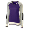 Cutter & Buck Women's College Purple Stride Colorblock Sweater