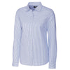 Cutter & Buck Women's Light Blue Long Sleeve Epic Easy Care Stretch Oxford Stripe Shirt