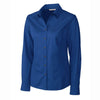 Cutter & Buck Women's French Blue Easy Care Twill Dress Shirt