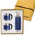 Leeman Navy Blue Tuscany Thermos and Coffee Cups Gift Set