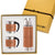 Leeman Tan Tuscany Thermos and Coffee Cups Gift Set
