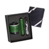 Leeman Hunter Green Tuscany Bluetooth Speaker and Cyclinder Power Bank Gift Set