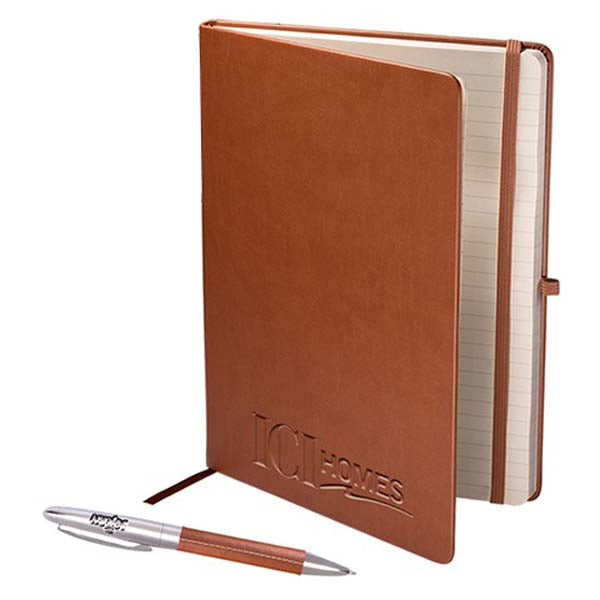 Leeman Tan Tuscany Creative Notetaker/Organizer Combo
