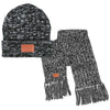 Leeman Grey 2 in 1 Heathered Knit Winter Set