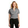 Port Authority Women's Shadow Grey Heather Heathered Silk Touch Performance Polo