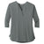 Port Authority Women's Grey Smoke Concept 3/4-Sleeve Soft Split Neck Top