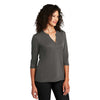 Port Authority Women's Sterling Grey UV Choice Pique Henley