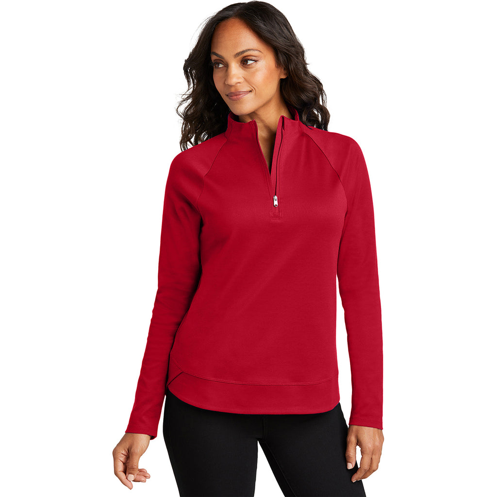 Port Authority Women's Rich Red C-FREE Cypress 1/4 Zip