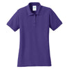 Port & Company Women's Purple Core Blend Pique Polo