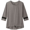 New Era Women's Shadow Grey/ Black Solid Tri-Blend 3/4-Sleeve Tee