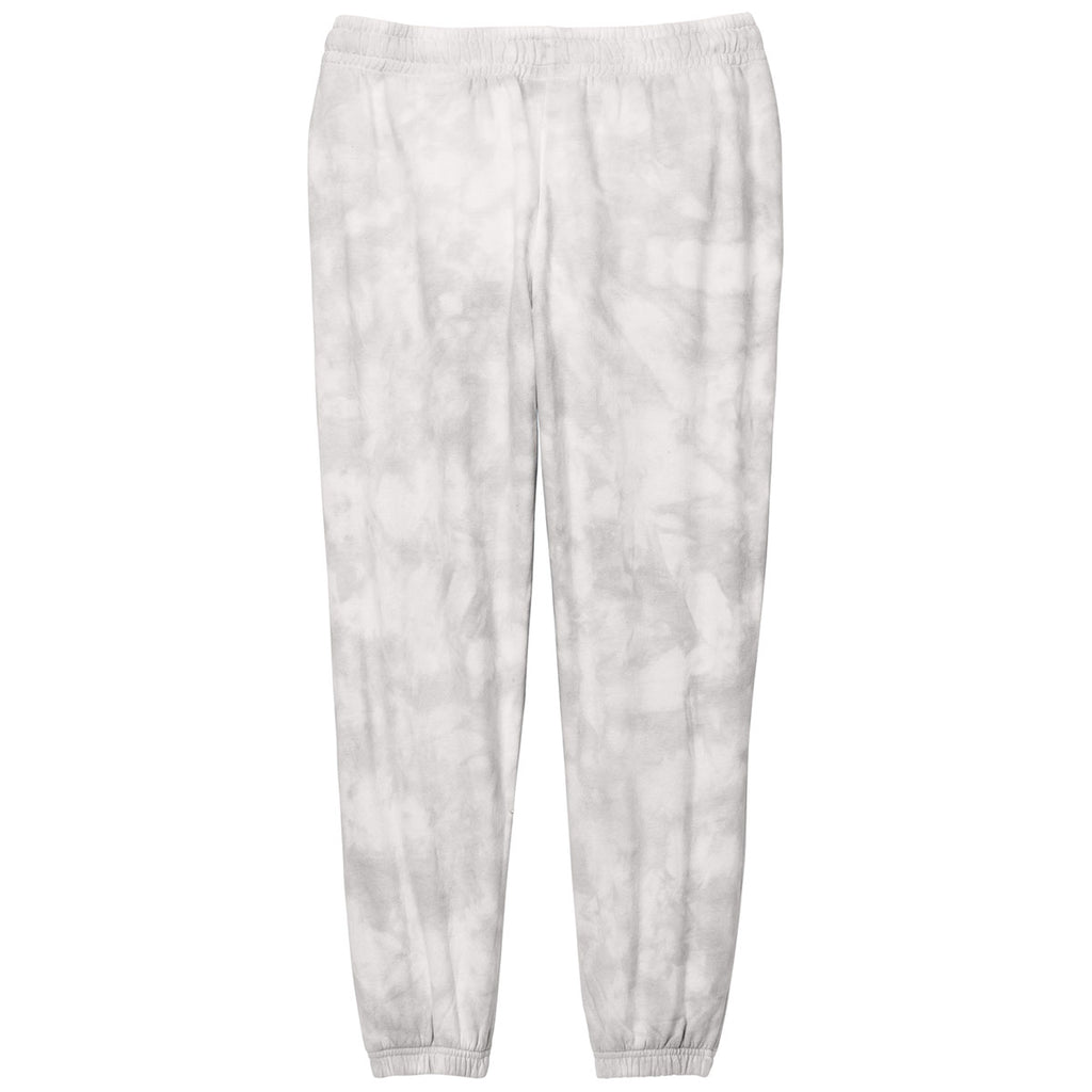 Port & Company Women's Dove Grey Beach Wash Cloud Tie-Dye Sweatpant