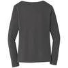 Port & Company Women's Charcoal Long Sleeve Fan Favorite V-Neck Tee