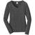 Port & Company Women's Dark Heather Grey Long Sleeve Fan Favorite V-Neck Tee