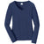 Port & Company Women's Team Navy Long Sleeve Fan Favorite V-Neck Tee