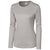 Clique Women's Light Grey Heather Charge Active Tee Long Sleeve